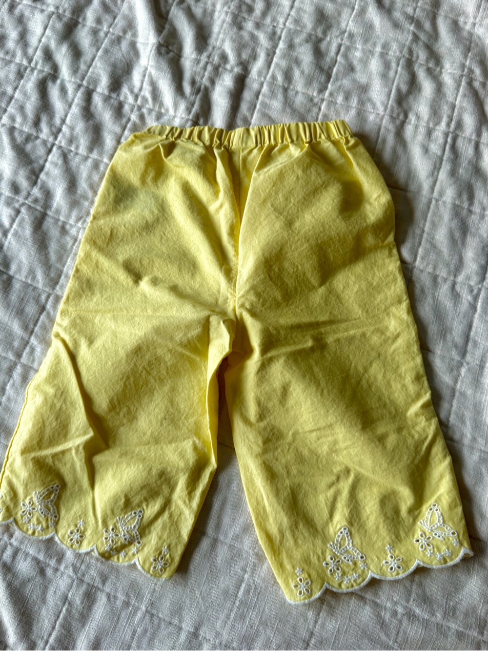 Baby Gap Yellow Eyelet Ruffle Outfit Set 18-24M 100% Cotton - Picture 6 of 10